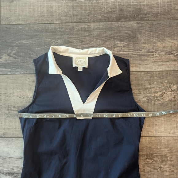 Sail to Sable Navy and White Midi Dress - Picture 7 of 9